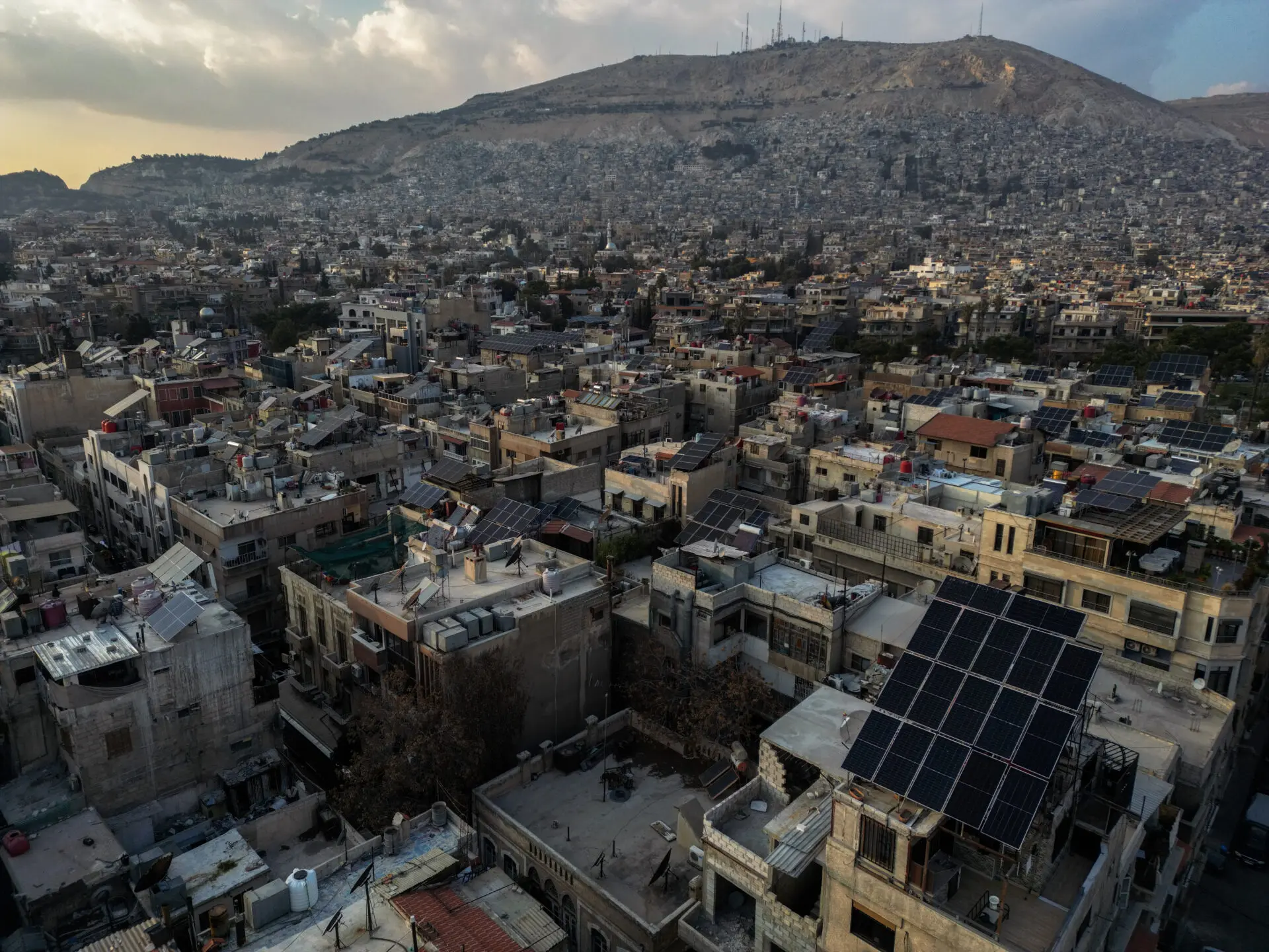 In central Damascus, largely spared of the war, relatively wealthy people have bought their own generators and solar panels to have an independent electricity supply